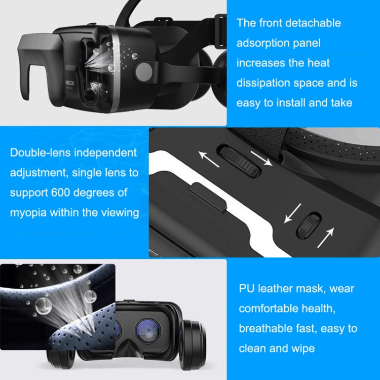 VRSHINECON G04EA+B03 Handle 7th VR Glasses 3D Virtual Reality Game Digital Glasses With Headset - VR Headset by VRSHINECON | Online Shopping South Africa | PMC Jewellery | Buy Now Pay Later Mobicred