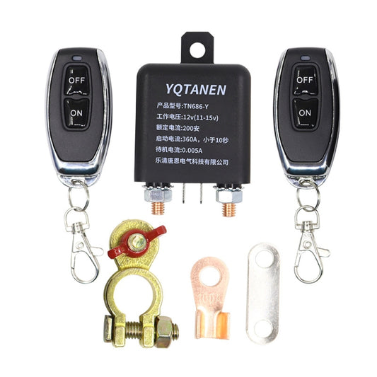 YQTANEN Car Battery Leakage Protection Remote Control Power Off Relay, Voltage: 12V 200A - Relays by PMC Jewellery | Online Shopping South Africa | PMC Jewellery