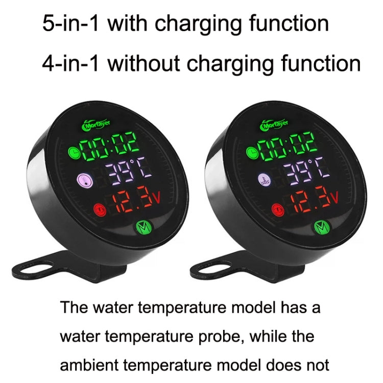 Morfayer YL-M05 4 In 1 Water Temperature Model 9-24V LED Night Vision Motorcycle Modification Instrument - Electrical Instruments by PMC Jewellery | Online Shopping South Africa | PMC Jewellery | Buy Now Pay Later Mobicred