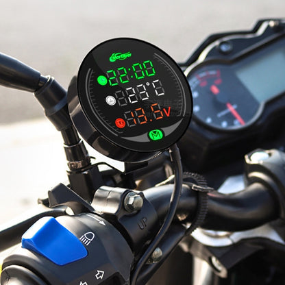 Morfayer YL-M05 4 In 1 Environmental Temperature Model 9-24V LED Night Vision Motorcycle Modification Instrument - Electrical Instruments by PMC Jewellery | Online Shopping South Africa | PMC Jewellery | Buy Now Pay Later Mobicred