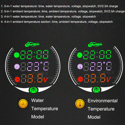 Morfayer YL-M05 4 In 1 Environmental Temperature Model 9-24V LED Night Vision Motorcycle Modification Instrument - Electrical Instruments by PMC Jewellery | Online Shopping South Africa | PMC Jewellery | Buy Now Pay Later Mobicred