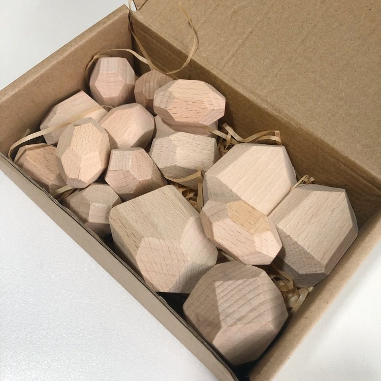 16 Grains Beech Original Color Children Early Teachings Stack Stone Building Blocks Wood Stack Stone Toys - Building Blocks by PMC Jewellery | Online Shopping South Africa | PMC Jewellery | Buy Now Pay Later Mobicred