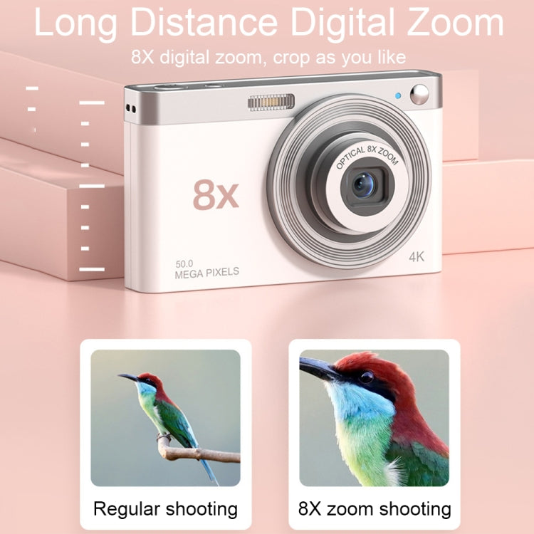 C13 2.88 inch 4K 8X Optical Zoom Telescopic Lens HD Digital Camera, Spec: White - Children Cameras by PMC Jewellery | Online Shopping South Africa | PMC Jewellery | Buy Now Pay Later Mobicred