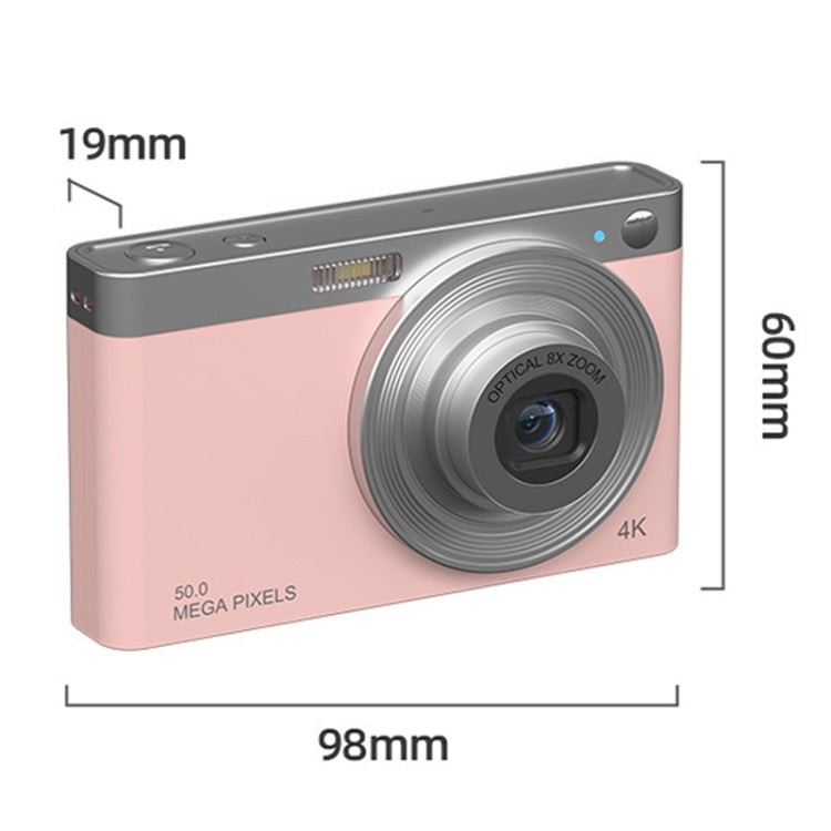 C13 2.88 inch 4K 8X Optical Zoom Telescopic Lens HD Digital Camera, Spec: Pink+Card Reader+8G - Children Cameras by PMC Jewellery | Online Shopping South Africa | PMC Jewellery | Buy Now Pay Later Mobicred