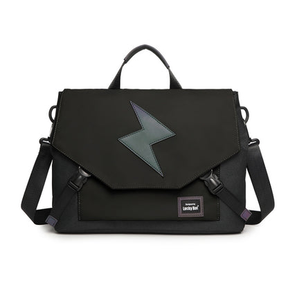 LUCKYBAT Laptop Bag Airbag Anti-drop Crossbody Handbag, Size: S 13.3-16 Inch(Black Lightning) - 15 inch by PMC Jewellery | Online Shopping South Africa | PMC Jewellery | Buy Now Pay Later Mobicred