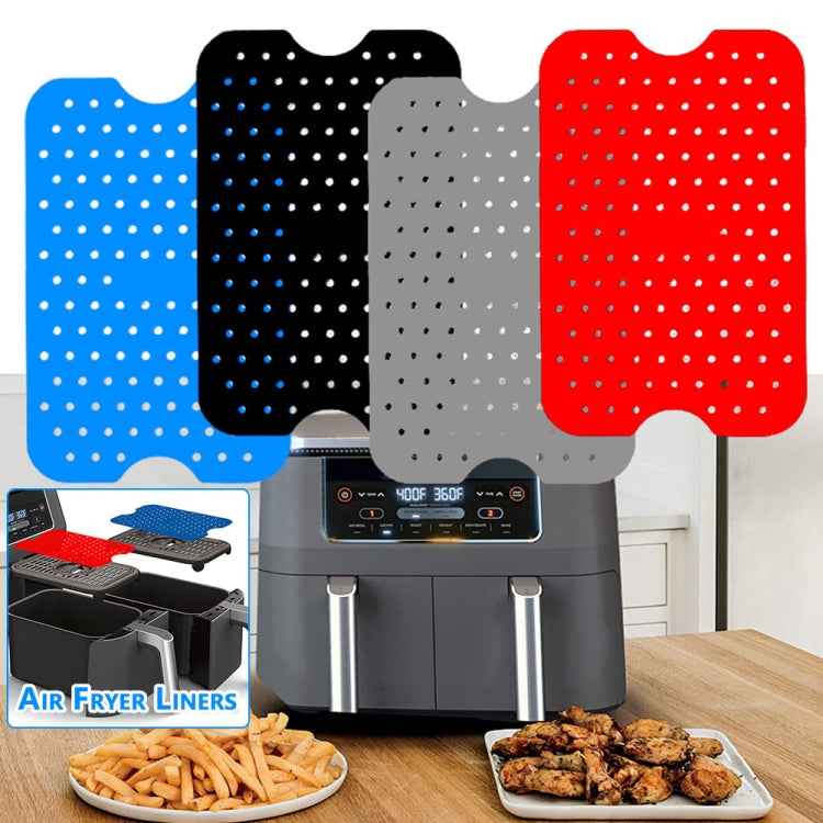 For NINJA DZ201 DZ401 Air Fryers 2pcs Silicone Pad Rectangular Liner(Grey) - Electric Deep Fryers by PMc TechLife | Online Shopping South Africa | PMc TechLife | Buy Now Pay Later Mobicred