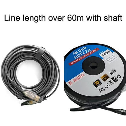 2.0 Version HDMI Fiber Optical Line 4K Ultra High Clear Line Monitor Connecting Cable, Length: 60m With Shaft(White) - Cable by PMC Jewellery | Online Shopping South Africa | PMC Jewellery | Buy Now Pay Later Mobicred