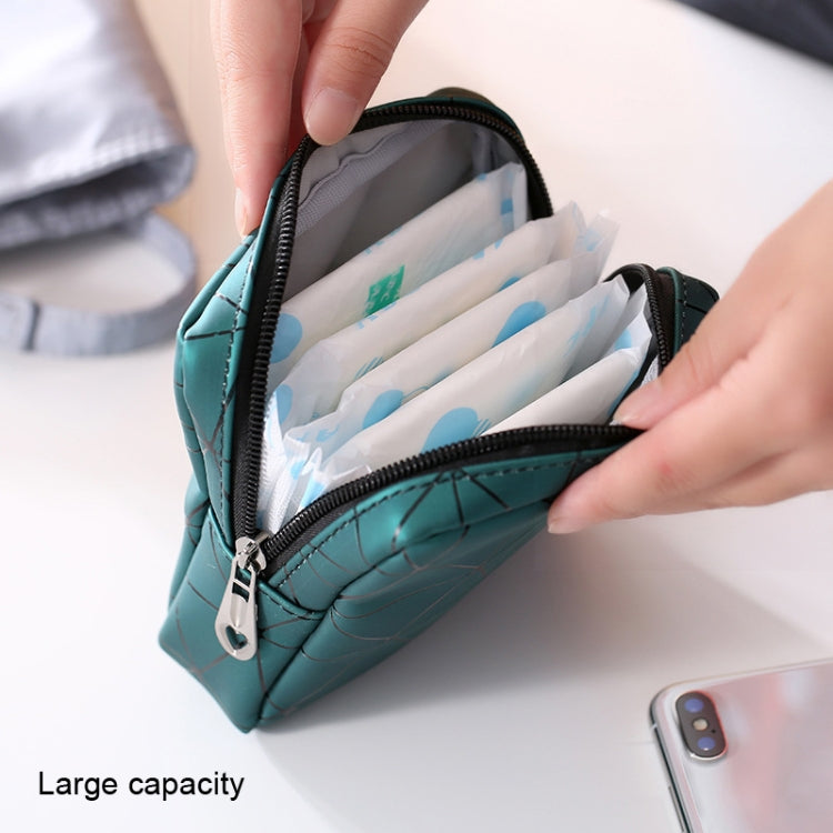 XH8214 Portable Sanitary Napkin Storage Bag Large Capacity Waterproof Coin Bag(Plant Green) - free shipping - PMC TechLife - Order now!