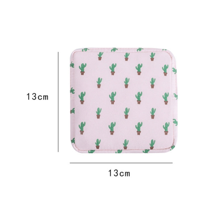 Girls Portable Sanitary Napkin Storage Bag Cosmetic Lipstick Bag(Cactus) - Storage Bags by PMC Jewellery | Online Shopping South Africa | PMC Jewellery