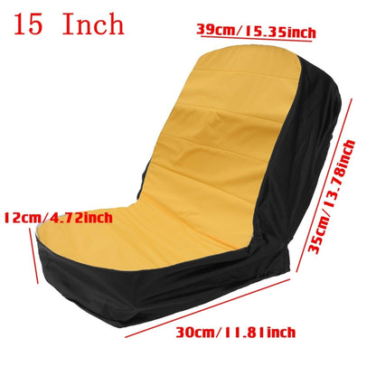 Dustproof Seat Cover For Grass Cutter / Agricultural Vehicle / Forklift / Tractor, Size: 15 Inch (Yellow Black) - Seat Accessories by PMC Jewellery | Online Shopping South Africa | PMC Jewellery | Buy Now Pay Later Mobicred