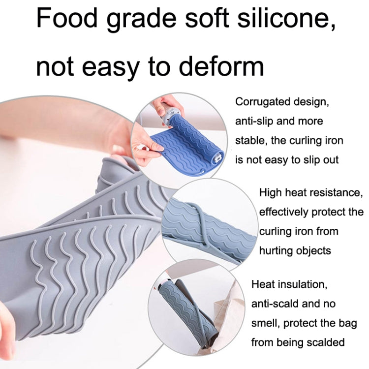 Curl Rod Insulation Sleeve Straight Hair Silicone Heat Insulation Pad(Blue) - free shipping - PMC TechLife - Order now!