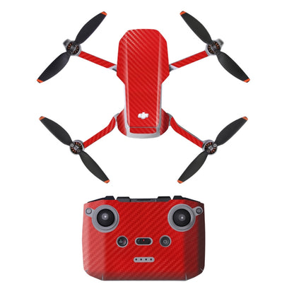 Sunnylife MM2-TZ452 For DJI Mini 2 Waterproof PVC Drone Body + Arm + Remote Control Decorative Protective Stickers Set(Carbon Pattern Red) - Stickers by Sunnylife | Online Shopping South Africa | PMC Jewellery | Buy Now Pay Later Mobicred