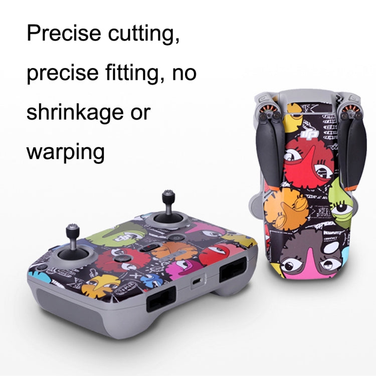 Sunnylife MM2-TZ452 For DJI Mini 2 Waterproof PVC Drone Body + Arm + Remote Control Decorative Protective Stickers Set(Carbon Pattern Black) - Stickers by Sunnylife | Online Shopping South Africa | PMC Jewellery | Buy Now Pay Later Mobicred