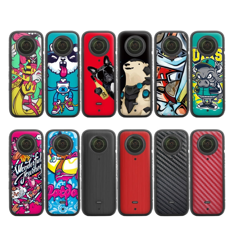Sunnylife IST-TZ485 For DJI Insta360 X3 Panoramic Camera PVC Protection Scraper Film Stickers(Pirate+Drawing Red) - Protective Film & Stickers by Sunnylife | Online Shopping South Africa | PMC TechLife | Buy Now Pay Later Mobicred