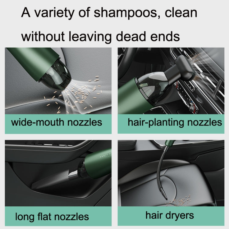P02 Vehicles / Household High Power Large Suction Portable Wireless Handheld Vacuum Cleaner(Dark Night Green) - Vacuum Cleaner by PMC TechLife | Online Shopping South Africa | PMC TechLife | Buy Now Pay Later Mobicred