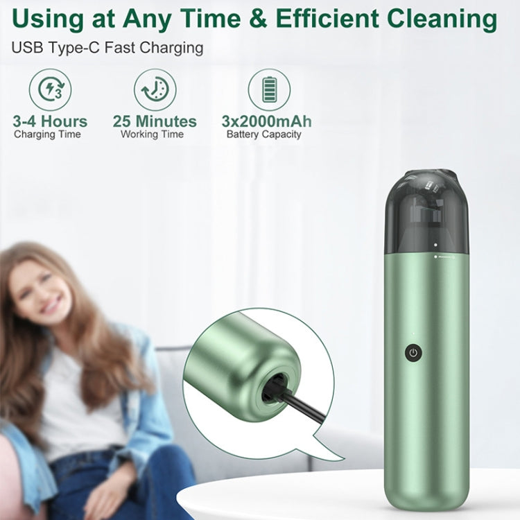 Pinjia P07 Wireless Mini Fashion Vehicle Vacuum Cleaner(Green Grapefruit Green) - Vacuum Cleaner by Pinjia | Online Shopping South Africa | PMC Jewellery