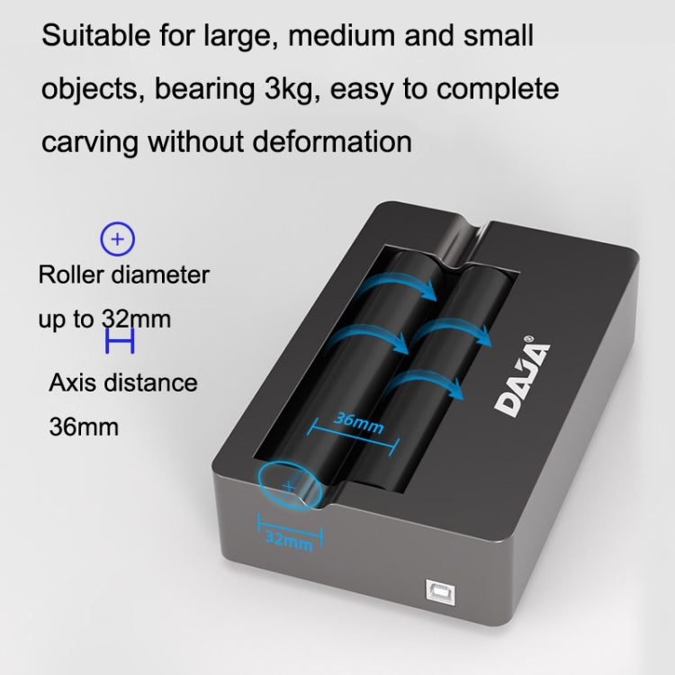 DAJA R3 For D2 / D3 / X1 / M1 Laser Carving Machine Rotation Shaft(Black) - DIY Engraving Machines by DAJA | Online Shopping South Africa | PMC Jewellery | Buy Now Pay Later Mobicred