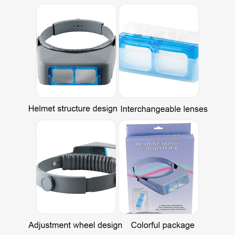 81007-B 1.5X/2X/2.5X/3.5X Optical Lens Head-mounted Watch Repair Magnifying Glass - Glasses Style by PMC TechLife | Online Shopping South Africa | PMC TechLife