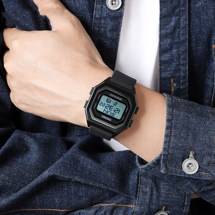 SKMEI 1875 Men Outdoor Electronic Watch Timing Multi-Functional Watch, Style: Steel Band Black Machine - free shipping - PMC TechLife - Order now!