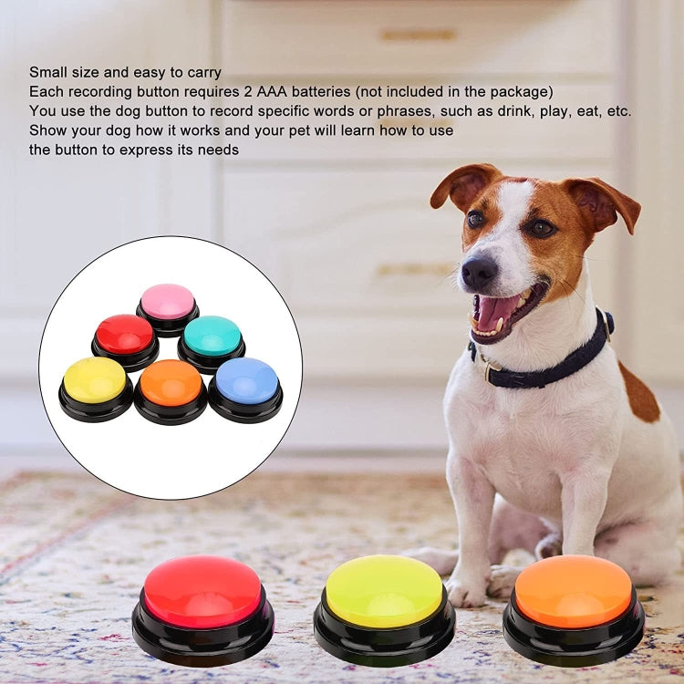 Pet Communication Button Dog Vocal Box Recording Vocalizer, Style: Recording Model(White) - Training Aids by PMC TechLife | Online Shopping South Africa | PMC TechLife | Buy Now Pay Later Mobicred