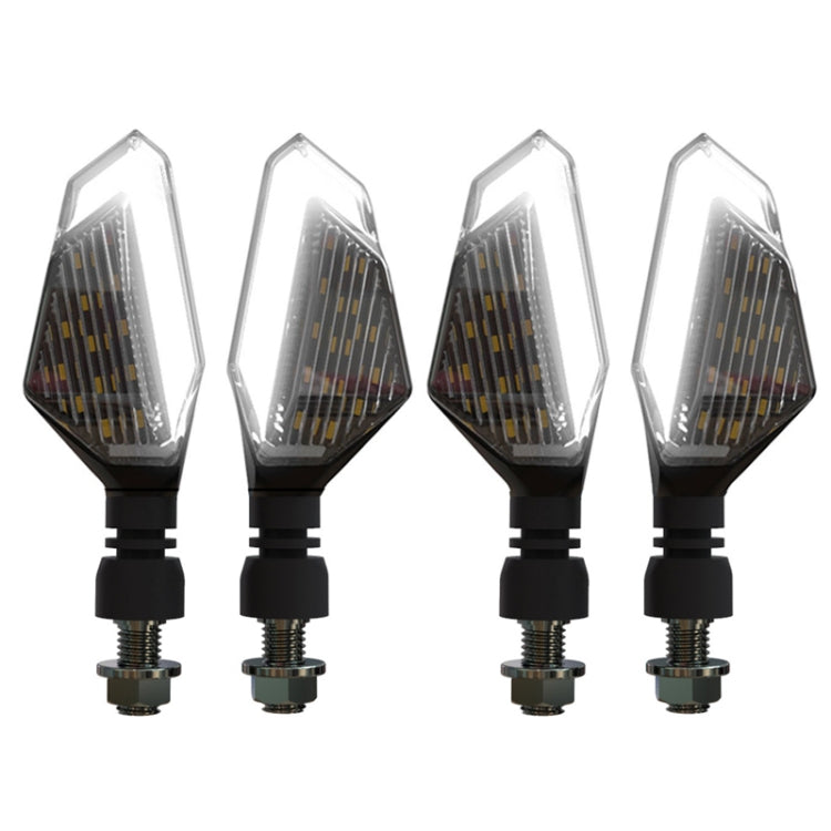 MK-236 4pcs 22LED Motorcycle V Line Two Color Turning Light Signal Angle Light(Yellow White) - Turn Signal by PMC Jewellery | Online Shopping South Africa | PMC Jewellery | Buy Now Pay Later Mobicred