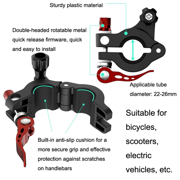 For Mini 3 Pro Sunnylife MM3-ZJ400 Remote Control Shooting Camera Bicycle Clip(Black) - Holder Series by Sunnylife | Online Shopping South Africa | PMC Jewellery | Buy Now Pay Later Mobicred