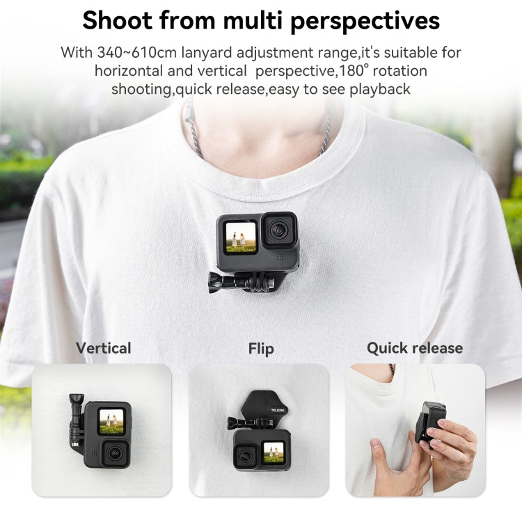 TELESIN Magnetic Action Camera Quick Release Bracket Mount,Spec: Extended Suit - Holder by TELESIN | Online Shopping South Africa | PMC TechLife | Buy Now Pay Later Mobicred