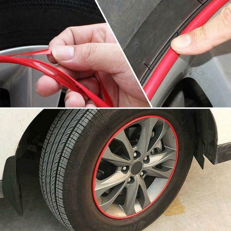 8m/roll Car Wheel General Sticker Modified Protection Sticker Anti-collision Strip(Orange) - Decorative Strip by PMC TechLife | Online Shopping South Africa | PMC TechLife | Buy Now Pay Later Mobicred