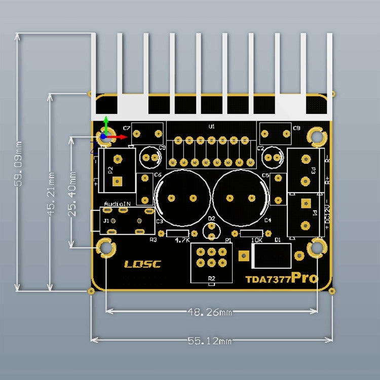 TDA7377 DIY Speaker Power Amplifier Module 12V Dual Channel Stereo 30Wx2 Car Power Amplifier Board - Breadboard / Amplifier Board by PMC Jewellery | Online Shopping South Africa | PMC Jewellery | Buy Now Pay Later Mobicred