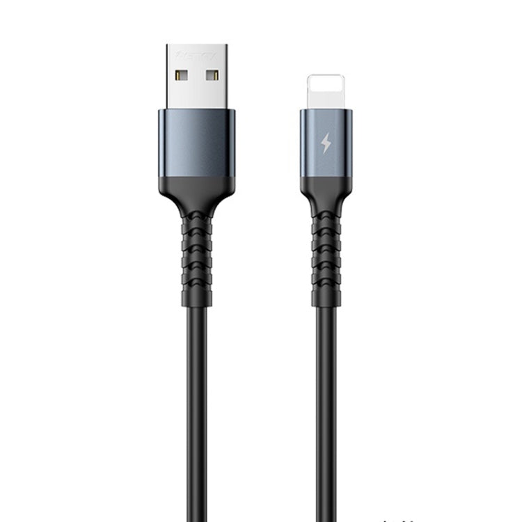 REMAX RC-C008 USB To 8 Pin 2.4A TPE Soft Anti-breakage Data Cable,Length 1m(Black) - free shipping - PMC Jewellery - Order now!