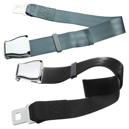 Two Point Aircraft Buckle Adjustable Seat Belt Extended Band(Gray) - Seat Belts & Padding by PMC Jewellery | Online Shopping South Africa | PMC Jewellery