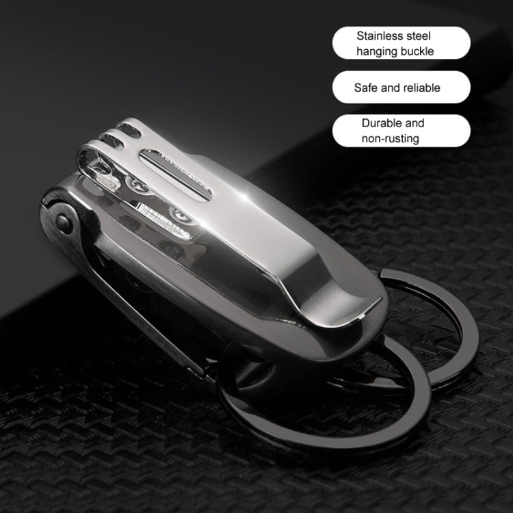 HONEST Metal Spring Clip Keychain Car Key Holder Waist Hanging Buckle(White) - free shipping - PMC Jewellery - Order now!
