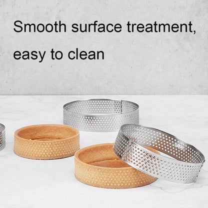 BN1006 Stainless Steel Mousse Circle Thickened Perforated Cake Mold DIY Baking Tools, Specification: Round 2.7 inches - Food Molds by PMC Jewellery | Online Shopping South Africa | PMC Jewellery