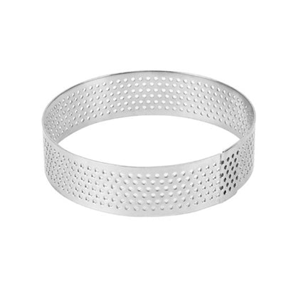 BN1006 Stainless Steel Mousse Circle Thickened Perforated Cake Mold DIY Baking Tools, Specification: Round 3.5 inches - Food Molds by PMC Jewellery | Online Shopping South Africa | PMC Jewellery