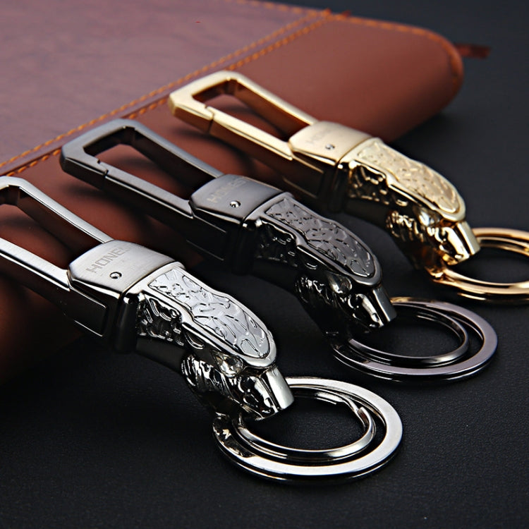 HONEST Metal Car Keychain Leopard Head Key Chain Pendant(Basic K Golden) - Key Rings by HONEST | Online Shopping South Africa | PMC TechLife | Buy Now Pay Later Mobicred