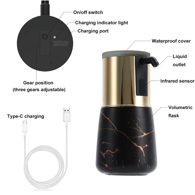 GM-TP2011-SCt Ceramic Infrared Sensor Soap Dispenser Liquid Hand Washing Machine(Gold) - Soap Dispenser by PMC TechLife | Online Shopping South Africa | PMC TechLife | Buy Now Pay Later Mobicred