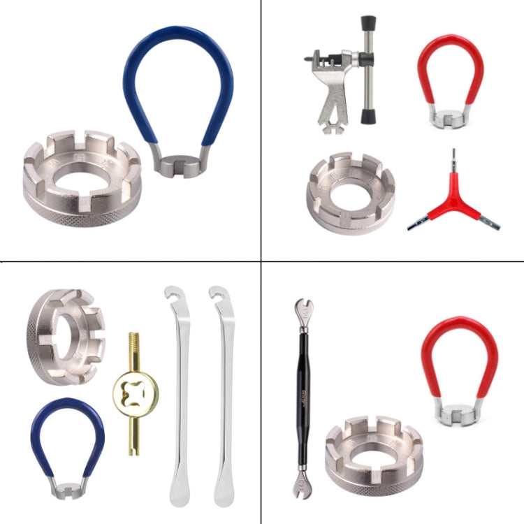 Silver 8 Port+Spoke Wrench Chrome Molybdenum Steel Mountain Bike Spoke Wrench Set - Maintenance tools by PMc TechLife | Online Shopping South Africa | PMc TechLife | Buy Now Pay Later Mobicred