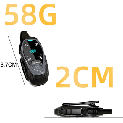 LED Display USB Charging Wireless Handheld Small Mini Walkie Talkie(Black) - Handheld Walkie Talkie by PMC Jewellery | Online Shopping South Africa | PMC Jewellery | Buy Now Pay Later Mobicred