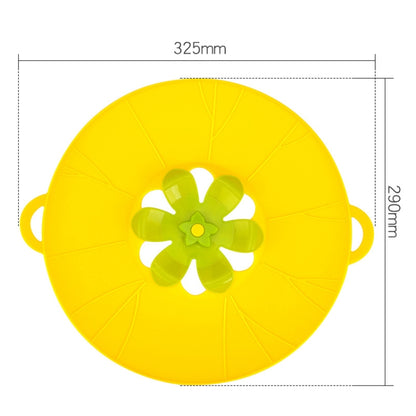 Silicone Flower Spill-proof Pot Lid Rotatable Pot Lid Kitchen Gadget, Size: 29cm Large Yellow - Insulation by PMC Jewellery | Online Shopping South Africa | PMC Jewellery | Buy Now Pay Later Mobicred