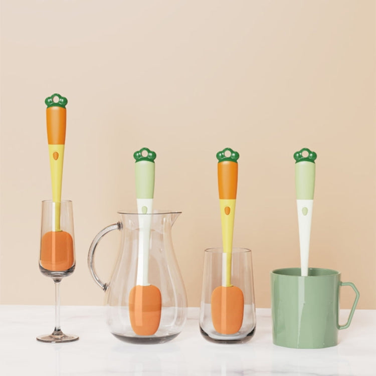 Long Handle Household Multifunctional Cup Washing Brush Carrot Shape 3 In 1 Cleaning Brush(Green) - Cleaning Tools by PMc TechLife | Online Shopping South Africa | PMc TechLife | Buy Now Pay Later Mobicred