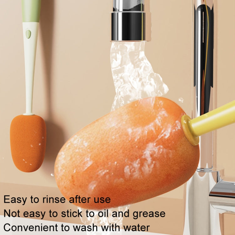 Long Handle Household Multifunctional Cup Washing Brush Carrot Shape 3 In 1 Cleaning Brush(Yellow) - Cleaning Tools by PMc TechLife | Online Shopping South Africa | PMc TechLife | Buy Now Pay Later Mobicred