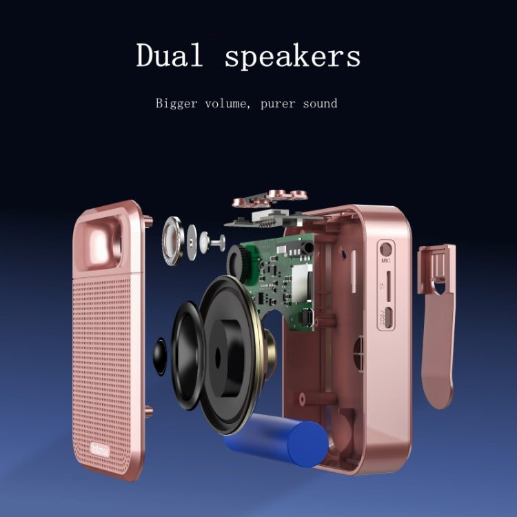 Rolton  K700 Bluetooth Dual-speaker Audio Speaker Megaphone Voice Amplifier(Black) - Microphone by Rolton | Online Shopping South Africa | PMC TechLife | Buy Now Pay Later Mobicred