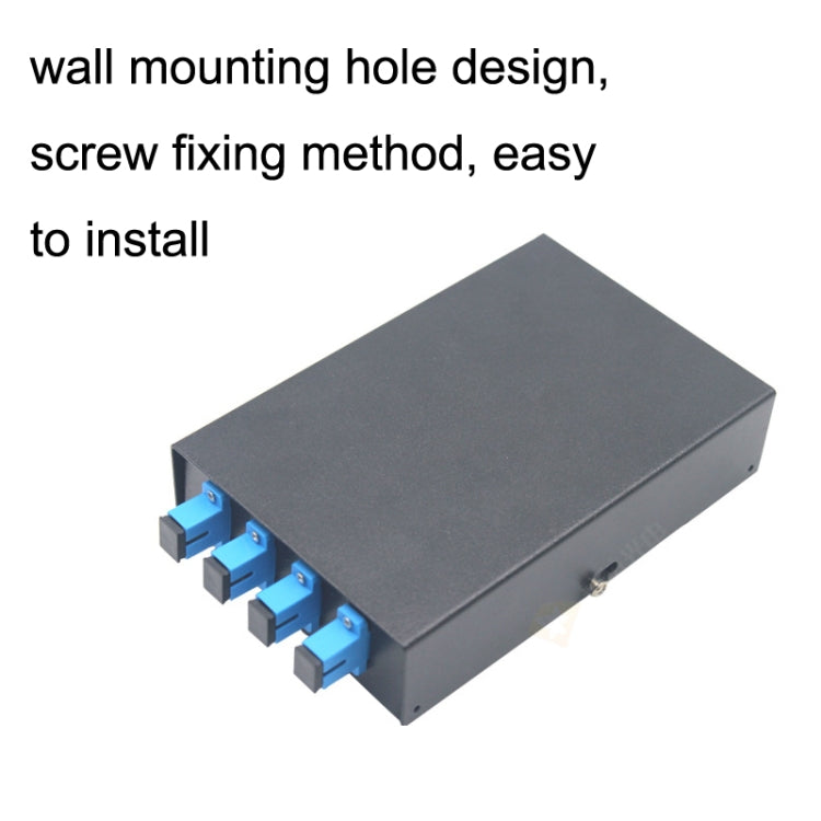 4 Ports Desktop Optical Fiber Terminal Box Founded Wall With SC Tailed Fiber Flange - Fiber Receiver by PMC TechLife | Online Shopping South Africa | PMC TechLife | Buy Now Pay Later Mobicred
