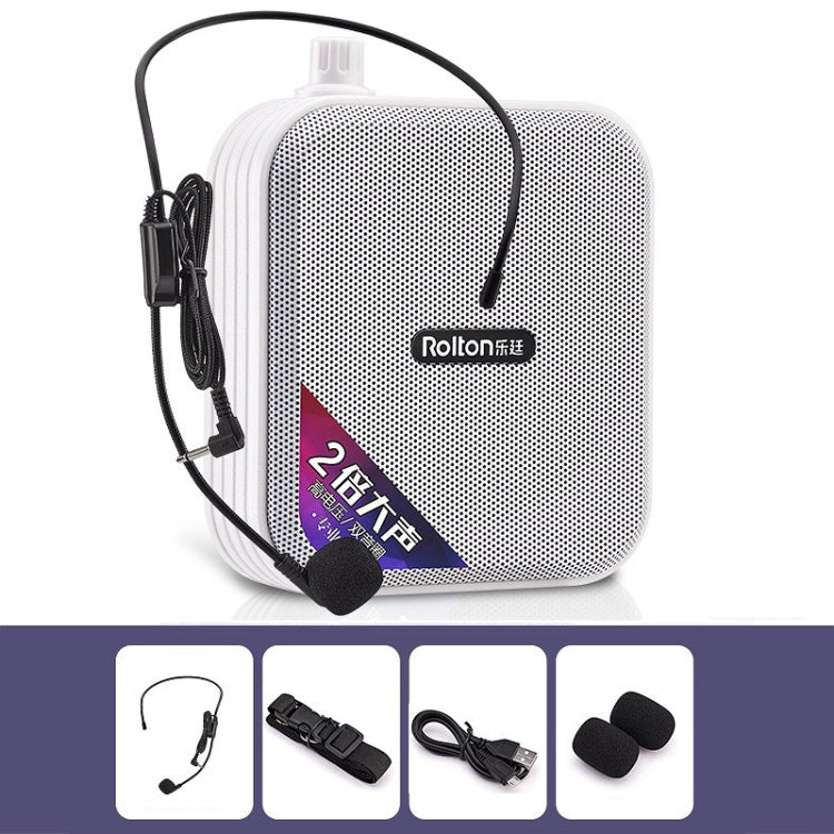 Rolton K600 7.4V Bluetooth Audio Speaker Megaphone Voice Amplifier Without Transmitter(White) - Microphone by Rolton | Online Shopping South Africa | PMC TechLife | Buy Now Pay Later Mobicred