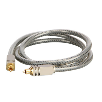 EMK YL/B Audio Digital Optical Fiber Cable Square To Square Audio Connection Cable, Length: 15m(Transparent Gray) - Audio Optical Cables by EMK | Online Shopping South Africa | PMC Jewellery | Buy Now Pay Later Mobicred