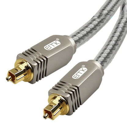 EMK YL/B Audio Digital Optical Fiber Cable Square To Square Audio Connection Cable, Length: 20m(Transparent Gray) - Audio Optical Cables by EMK | Online Shopping South Africa | PMC Jewellery | Buy Now Pay Later Mobicred