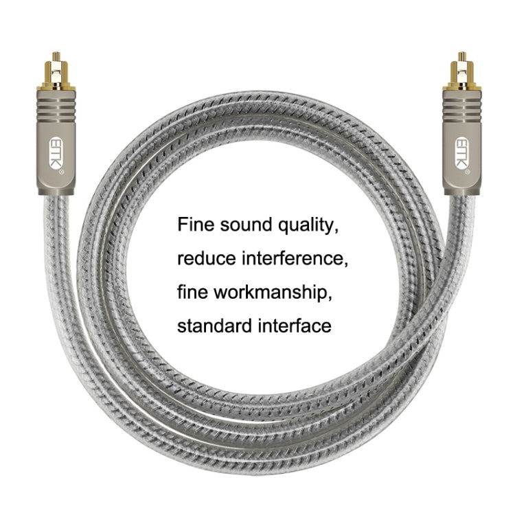 EMK YL/B Audio Digital Optical Fiber Cable Square To Square Audio Connection Cable, Length: 30m(Transparent Gray) - free shipping - PMC Jewellery - Order now!