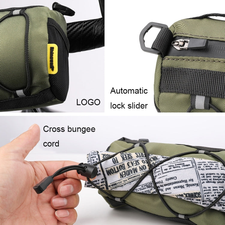 Rhinowalk RK9103 2.4L Outdoor Sports Cycling Front Bag Bicycle Waterproof Handlebar Bag(Green) - Bicycle Bags by PMC TechLife | Online Shopping South Africa | PMC TechLife | Buy Now Pay Later Mobicred