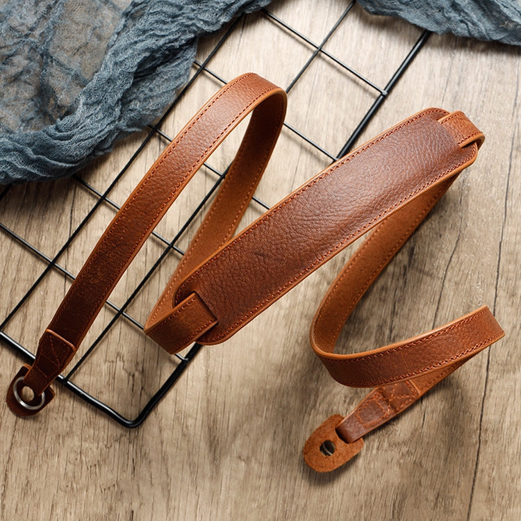 Outdoor Photography Cowhide Leather Camera Shoulder Hanging Neck Winding Strap, Spec: Pure Leather (Coffee) - Camera Strap by PMC TechLife | Online Shopping South Africa | PMC TechLife | Buy Now Pay Later Mobicred