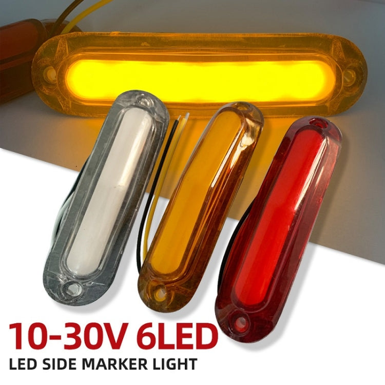 4pcs MK-162 6LED Light Guide Side Light 10-30V Trailer Side Tail Light(Yellow) - Warning Lights by PMC Jewellery | Online Shopping South Africa | PMC Jewellery | Buy Now Pay Later Mobicred